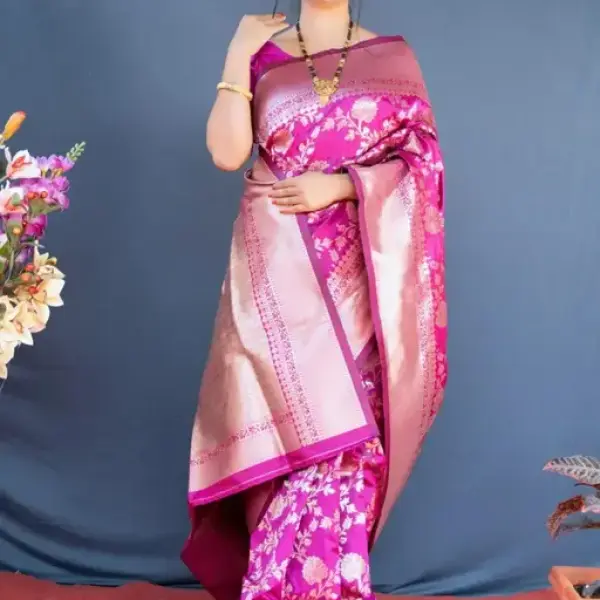  Embellished Jacquard Designer Banarasi silk Saree