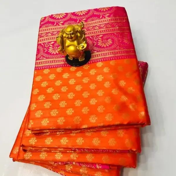 trendy Women's Beautiful Litchi Silk Saree