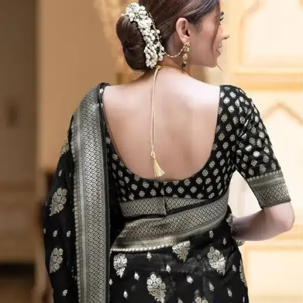  Woven BanarasiSilk Jacquard Saree
