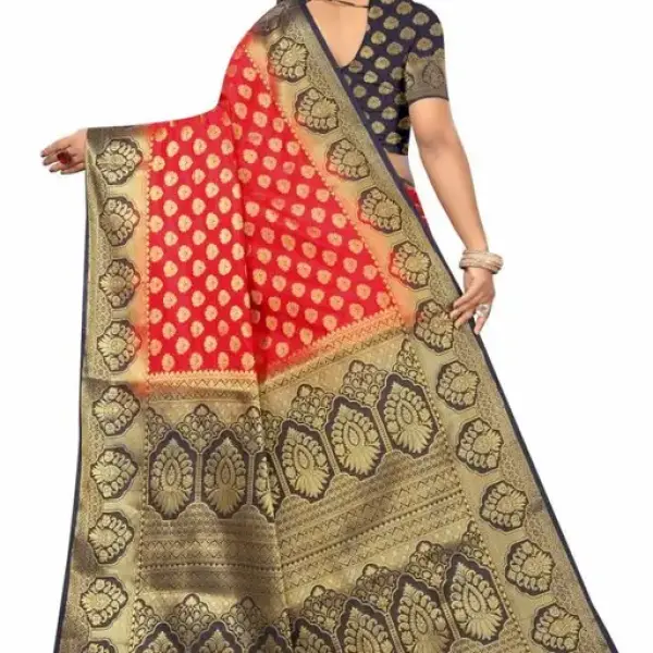 Women's cotton silk multicolour Saree