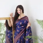  Fancy Banarasi Jacquard Self Designed Silk Saree