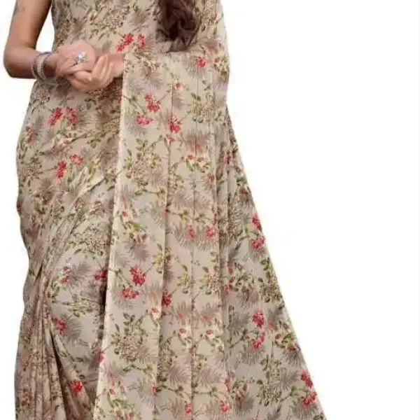  Kanooda Prints Fancy Women's Georgette Printed Saree