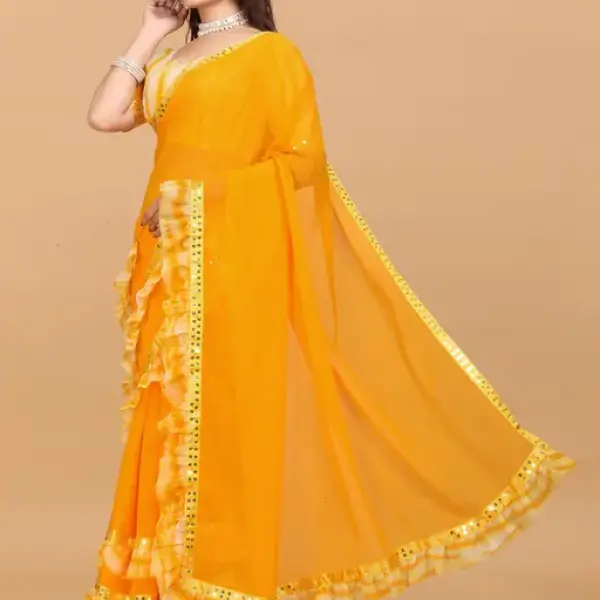 Women's ruffle saree