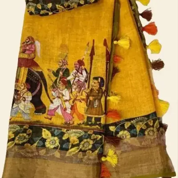 Designer Linen Cottan Saree