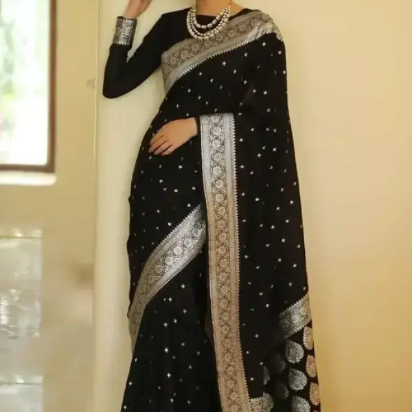  Party wear Soft Silk Jacquard Saree