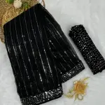 UNIQUE DESIGN SEQUINS WORK SAREE