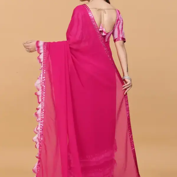 Women's ruffle saree