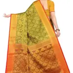  Banarasi Banarasi Silk Green Jacquard Saree