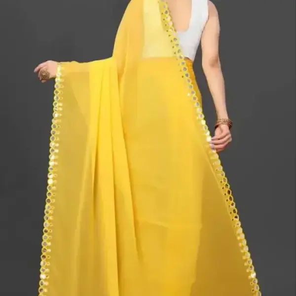  NEW FENCY GEORGETTE CUT WORK SAREE