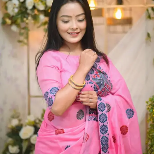  AC COTTON ASSAMESE MEKHELA SADOR (This iteam is not saree, it's mekhela sador only for assam people)