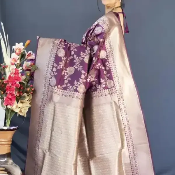  Embellished Jacquard Designer Banarasi silk Saree