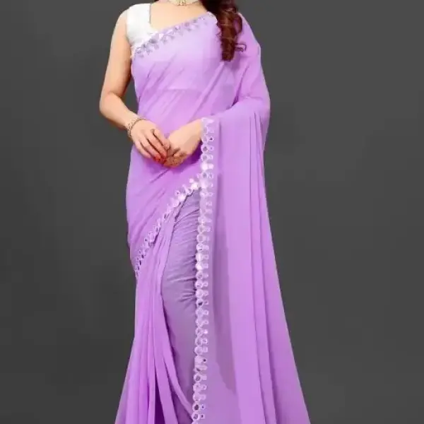  NEW FENCY GEORGETTE CUT WORK SAREE