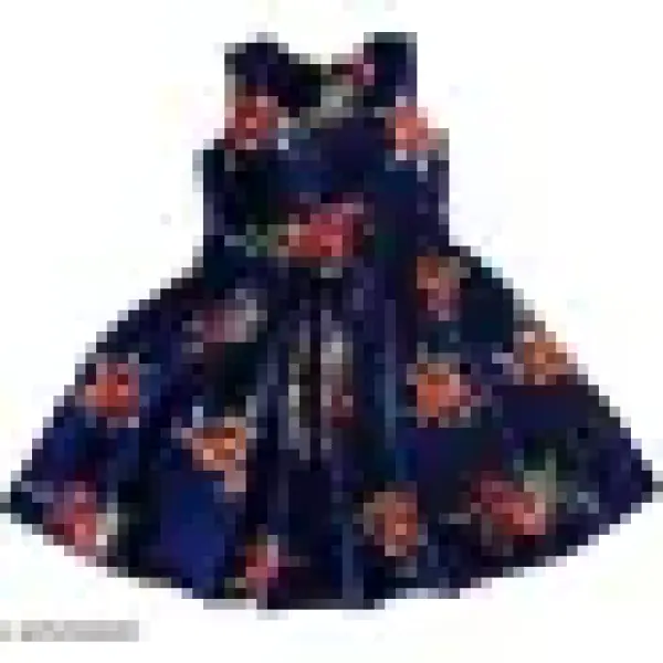 Girls Frock Blue and White