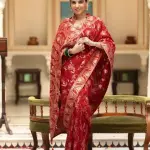  , Embellished Kanjivaram Silk Blend, Jacquard Saree