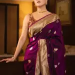  PURPLE COLOR CUTE SOFT AND LITCHI SILK SAREE