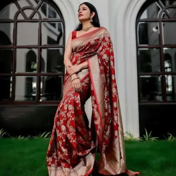  Embellished Jacquard Designer Banarasi silk Saree