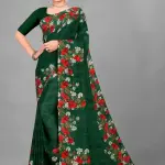Georgette Floral Printed Daily Wear Sarees