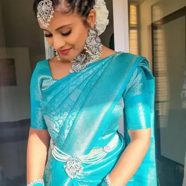  Latest kanjeevaram silk floral saree