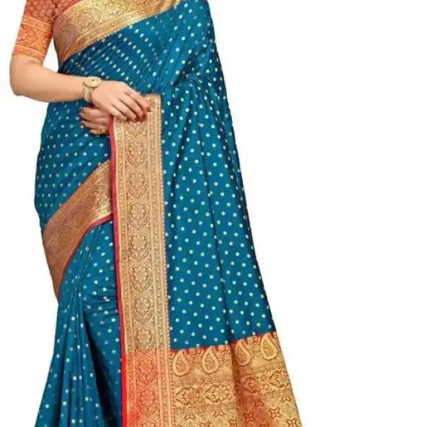  Banarasi Banarasi Silk Green Jacquard Saree
