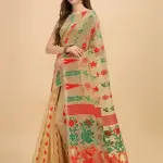  Cotton Linen Dhakai Jamdani Woven Designer Saree