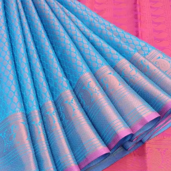 Brocade silk woven saree