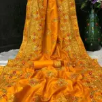 Embroidered Bollywood Art Silk Saree