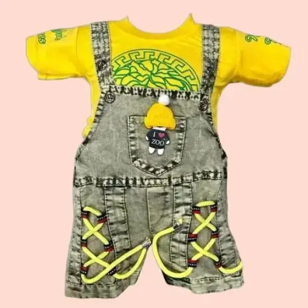 dungaree for baby boy and girl Yellow