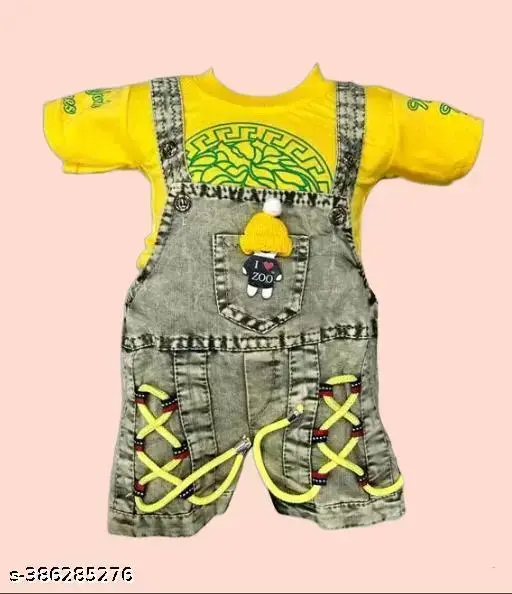 dungaree for baby boy and girl Yellow