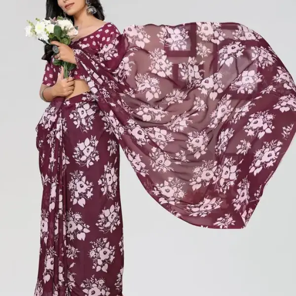 Daily Wear - Printed - Georgette Saree