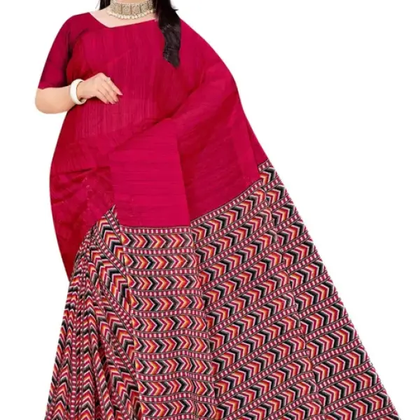  Elegant Half-Half Cotton Saree