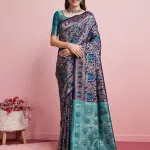  Seagreen Rich Banarasi Saree