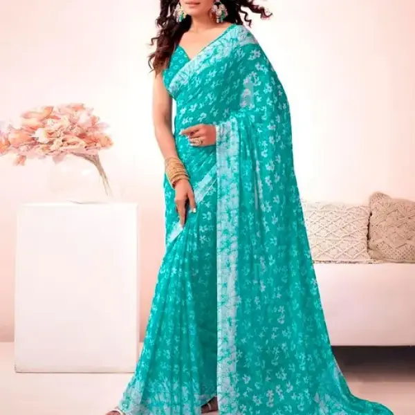 New Arrival Latest Georgette Printed Saree