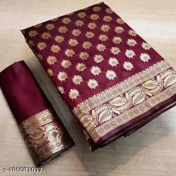  Banarasi Traditional Design Silk Blend Saree
