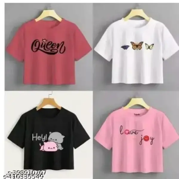 STYLISH CROP TOP COMBO OF 4