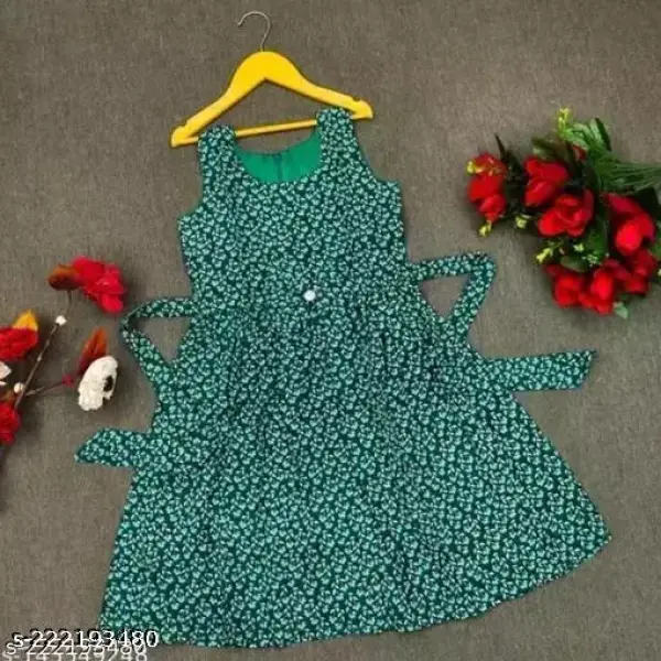 Trendy Girls Frocks & Dresses Sky Blue