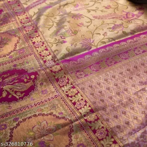 Gazal Fashions Multi Coloured Banarasi Silk Saree