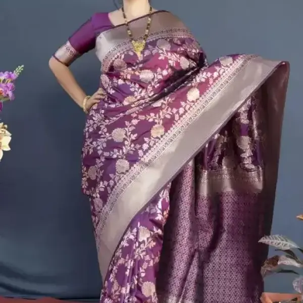  Embellished Jacquard Designer Banarasi silk Saree