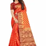 Women's cotton silk multicolour Saree
