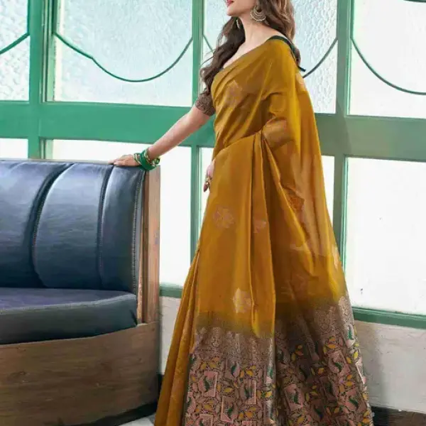  Zamkudi Top Rated Jacquard Woven Banarasi Saree