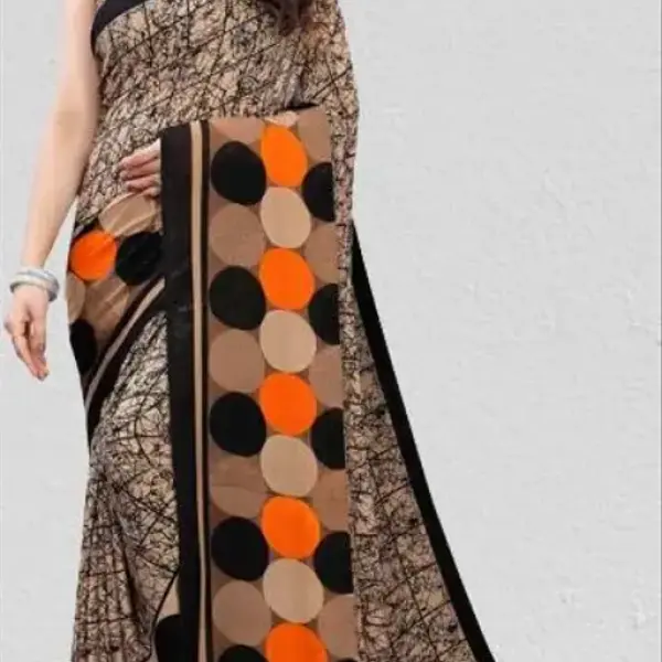  Kanooda Prints Fancy Women's Georgette Printed Saree