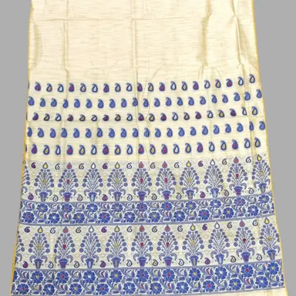  Traditional Assamese Art Muga Silk Fancy Mekhala Handloom Woven