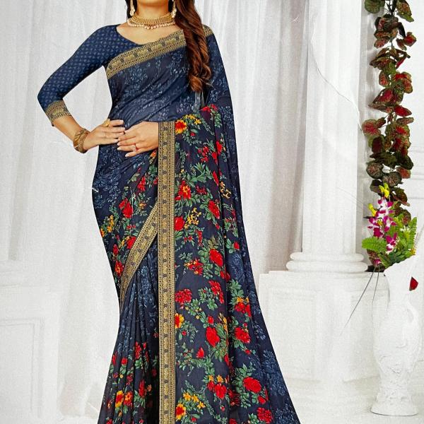 SRIVALLI  BLUE BOX SAREE