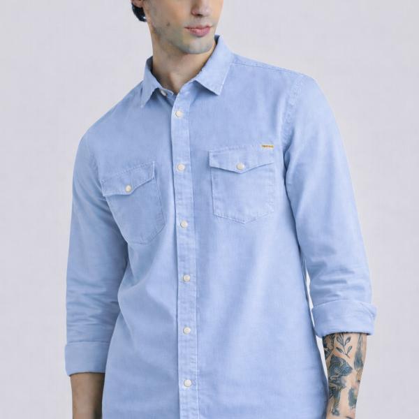 Casual Shirts for Men with Spread Collar, Full Sleeves