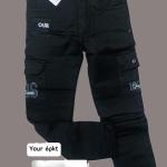 Men's Denim Cotton Cargo Jeans