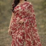 Women's Floral Printed Georgette Saree