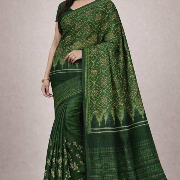 Women's Cotton Saree With Unstitched Blouse Piece