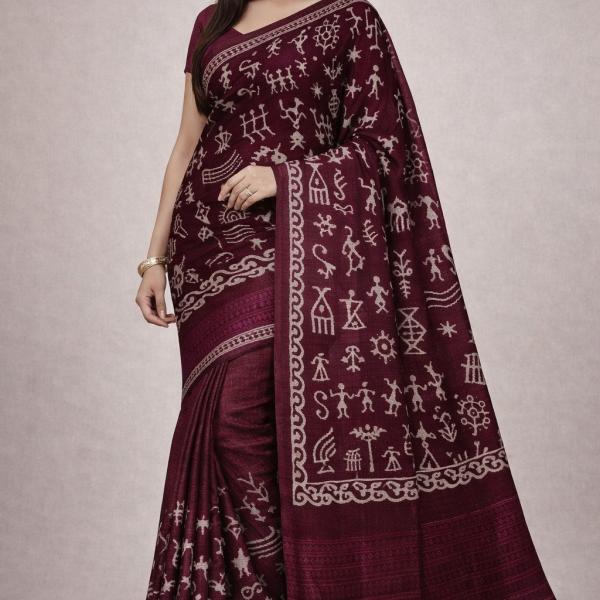 Women's Cotton Saree With Unstitched Blouse Piece