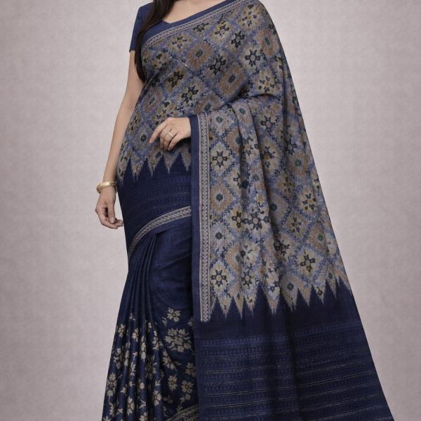 Women's Cotton Saree With Unstitched Blouse Piece