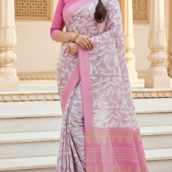Georgette Printed Sarees for Women with Blouse Piece