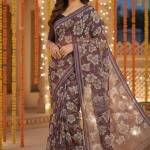 Georgette Printed Sarees for Women with Blouse Piece